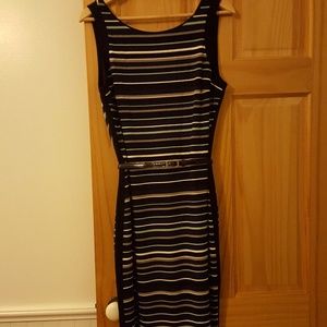 WHBM Multi Color Strip Sheath Dress